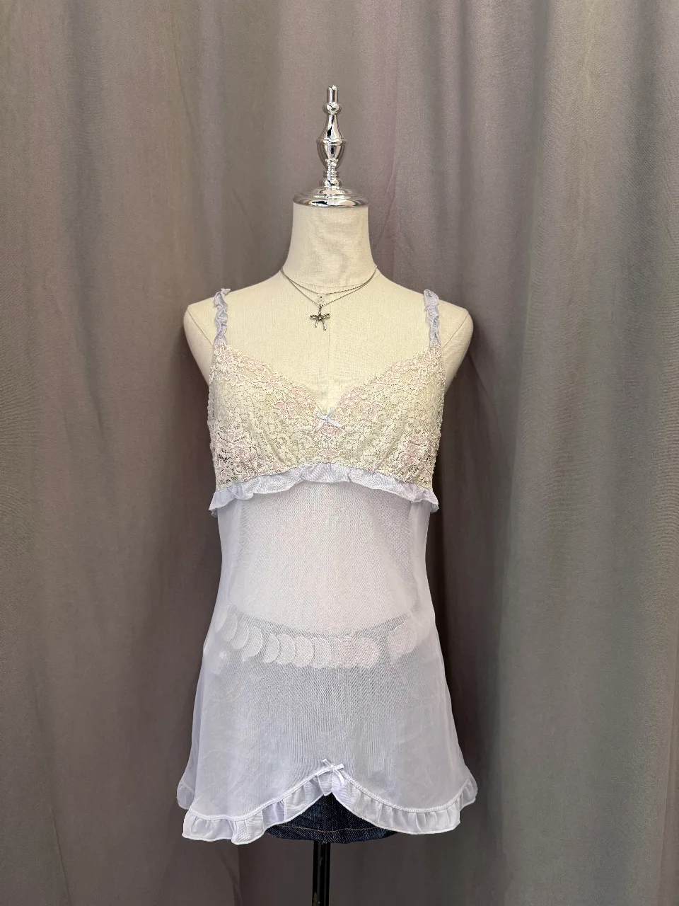 Lilac Sheer Lace Cami