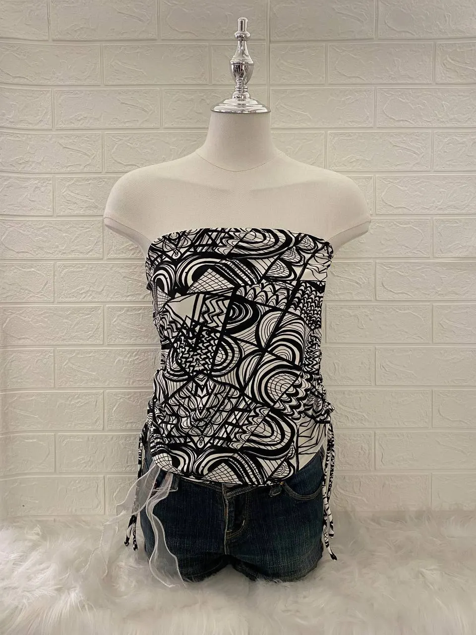 Black Tribal Tube Top