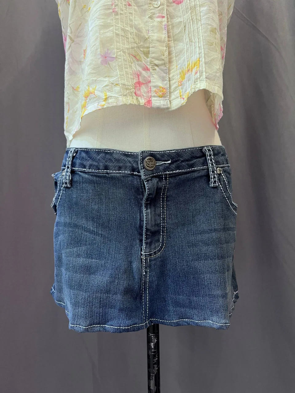 Medium Wash Denim Skirt